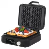 Waffle maker Adler AD 3087 — electric Belgian waffle iron, 2200 W, 2 rectangular plates 9×17 cm, black