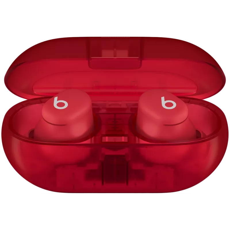 Beats Solo Buds - True Wireless Earbuds - Transparent Red,Model A3151 A3150 A3152