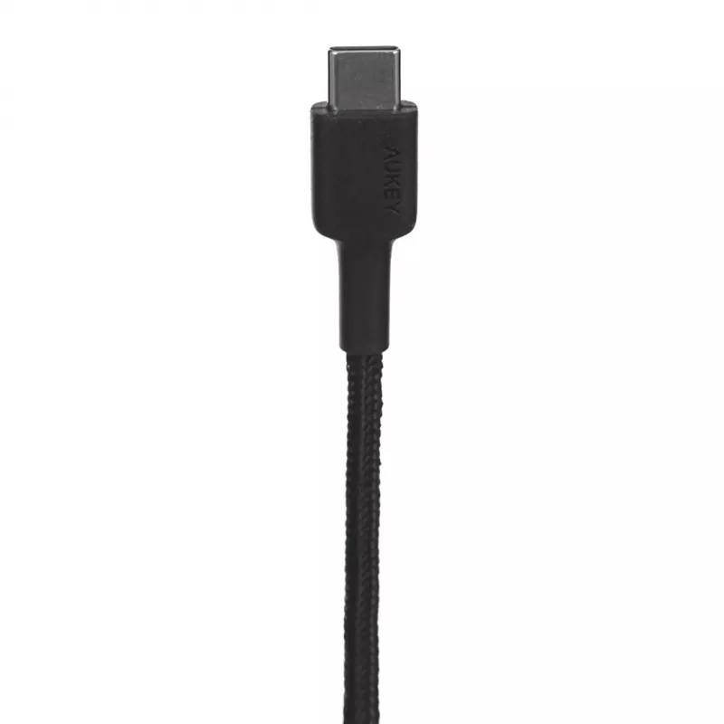 USB A to USB-C cable AUKEY CB-CD30 0.9 m — Black, braided, USB PD 3.0, 0.48 Gbit/s