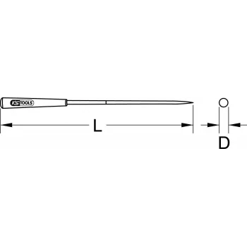 KS TOOLS Round-Nadelfeile, 3mm (140.3052)