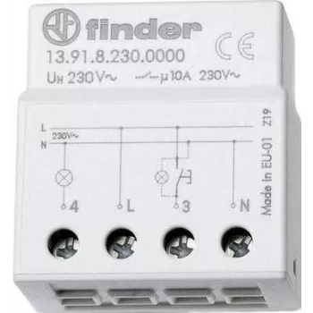 Finder Impulse Switch to-/Flush-Mount 1 pc(s) 13.91.8.230.0000 1 Normally Open Contact 230 V/AC 10 A 2300 VA (13.91.8.230.0000)