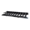 APC NetShelter Cable Management, Horizontal Cable Manager, 1U, Single Side with Cover, Black, 482.6 x 44.45 x 165.1 mm