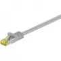Wentronic Goobay - Patch-Cable - RJ-45 (M) - RJ-45 (M) - 1,5m - SFTP, PiMF -Cat.7 Raw Cable - Crimped, smooth, Halogen-Free - Grey (91594)