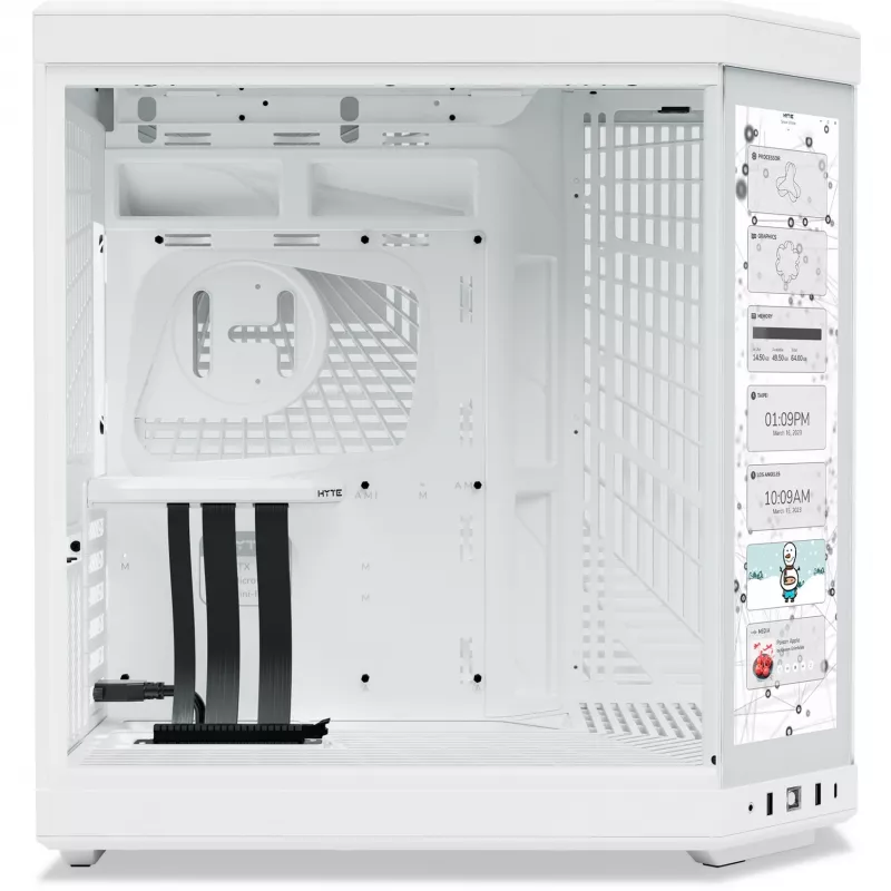 Y70 Touch Infinite , Tower-Enclosure White, Tempered Glass x 2