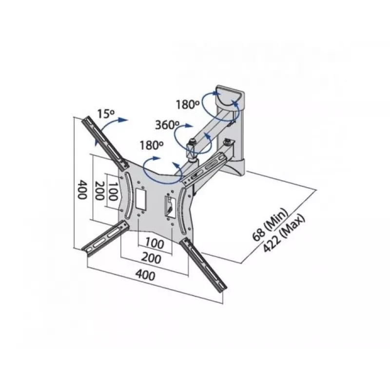 TB TV wall mount TB-254E up to 60 inches 30kg