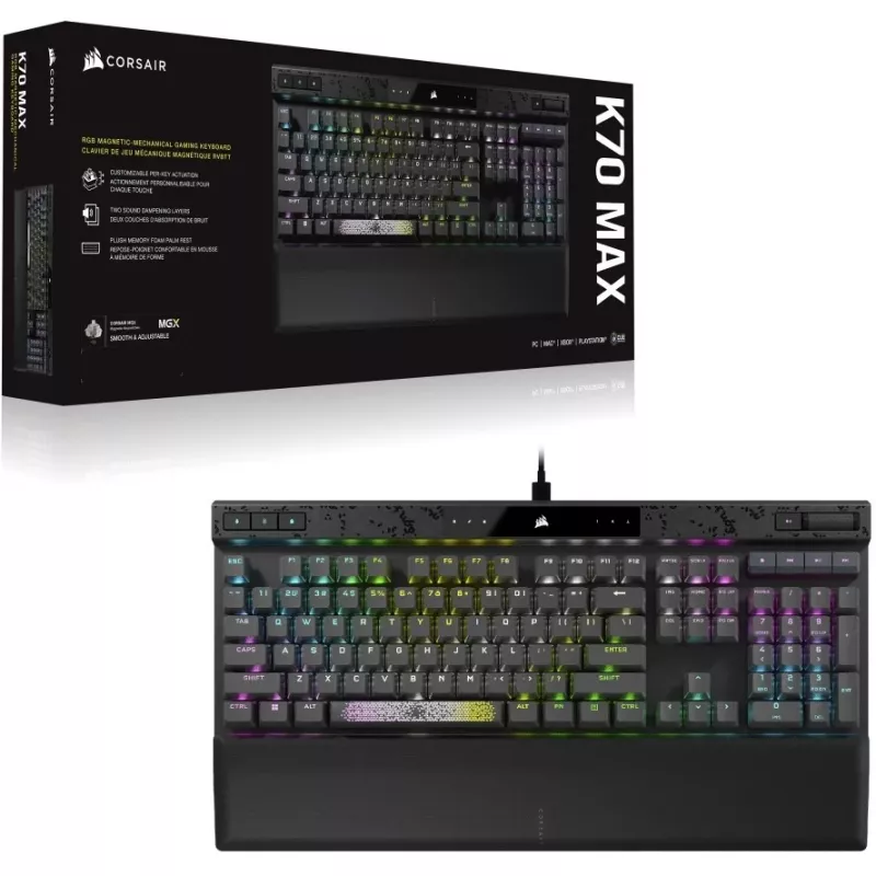 Corsair K70 MAX keyboard Gaming USB German Black