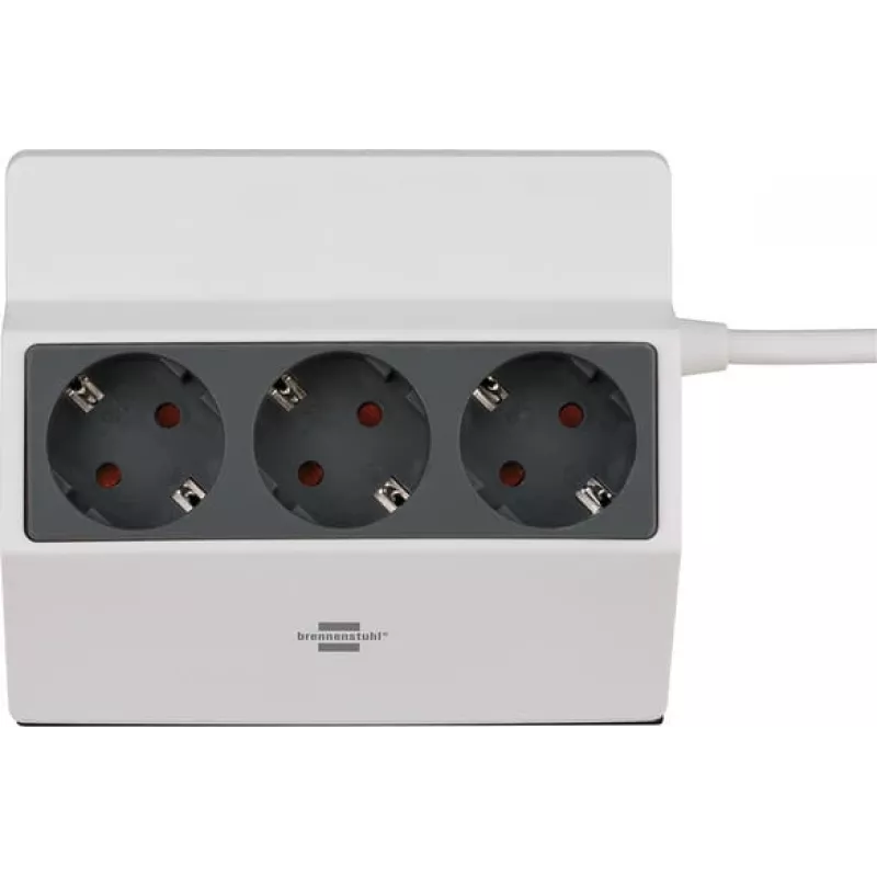 Brennenstuhl 1150070, 3 m, 3 AC-Outputs, Indoor, IP20, Anthracite, White, 16 A