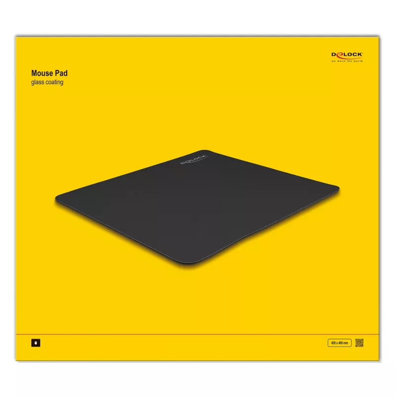 Mouse Pad DeLOCK 12149 Black 400x450 mm Rubber Non-slip Base