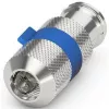 Easy-Installation IEC/Koax-Socket (Silver/Blue, 6,5 - 8,0 mm)