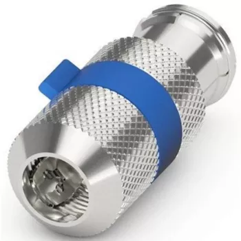 Easy-Installation IEC/Koax-Socket (Silver/Blue, 6,5 - 8,0 mm)