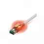 Easylan CS1OWADAD0020 RJ45 network cable, patch cable CAT 6a S/FTP 2 m white with LED 1 pc.