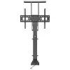 Maclean MC-866 electric TV lift for 37-65 inch (94-165.1 cm), remote control, VESA up to 600×400, max 50 kg, black