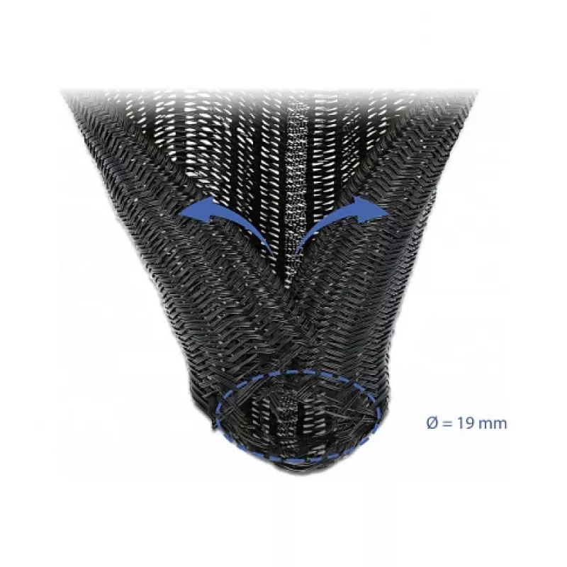 Braided Sleeving DeLOCK 18919 5m x 19mm black