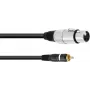 Audio adapter cable Omnitronic 30224028 — 1x RCA plug to 1x 3-pin XLR socket, 2.00 m, black