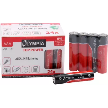 Household Battery AAA Alkaline Olympia 40180