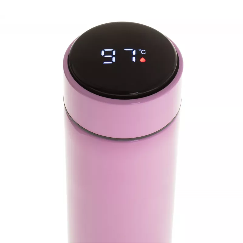 Thermal Flask Adler AD 4506P stainless steel with silicone sleeve, pink, vacuum insulated