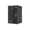Lanberg WF10-2309-10B 9U 10-Inch Wall-Mount Rack Cabinet, 469x280x310 mm, Black, IP20, Glass Door, 20 kg Load