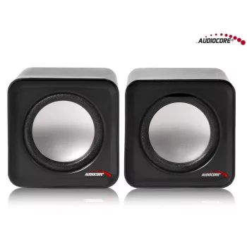 2-way PC Speaker Audiocore AC870 B — 3 W RMS, wired USB power, 3.5 mm input, 2.0 channels