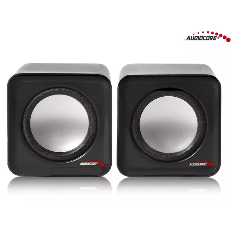 2-way PC Speaker Audiocore AC870 B — 3 W RMS, wired USB power, 3.5 mm input, 2.0 channels