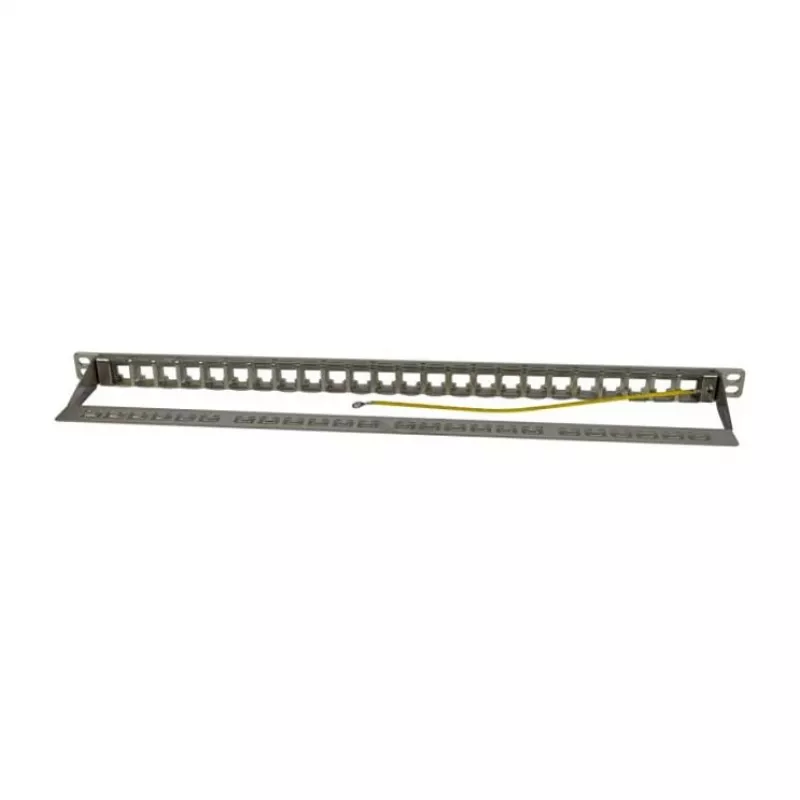 Keystone,Module Carrier, 48,30cm (19)Patchpanel for 24xTP-Module, 0,5HE, Light Grey (S216333)
