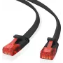 Ethernet patch cable helos Ultra Flat Slim Cat 6 5.0 m Black