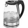 Electric kettle CLATRONIC WKS 3744 G — 1.7 L, 2200 W, stainless steel/plastic, water level indicator
