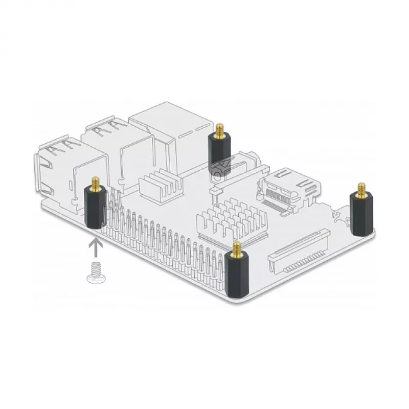 Mounting Kit DeLOCK 60242 Black Plastic