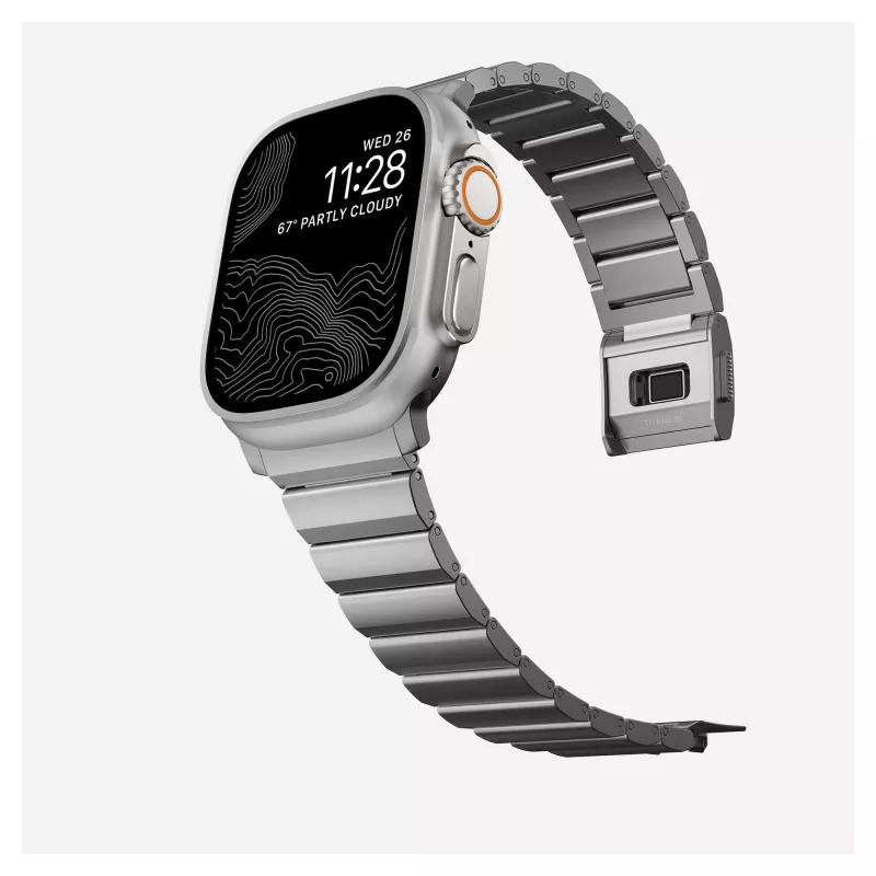 NOMAD Titanium Band for Apple Watch 46mm/49mm Silver