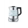 Electric kettle SEVERIN 1 L 2200 W glass and stainless steel, 5 temp settings, LED display