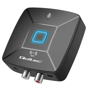 Wireless Audio HiFi transmitter receiver QOLTEC model 56981 — Bluetooth/line-in audio bridge