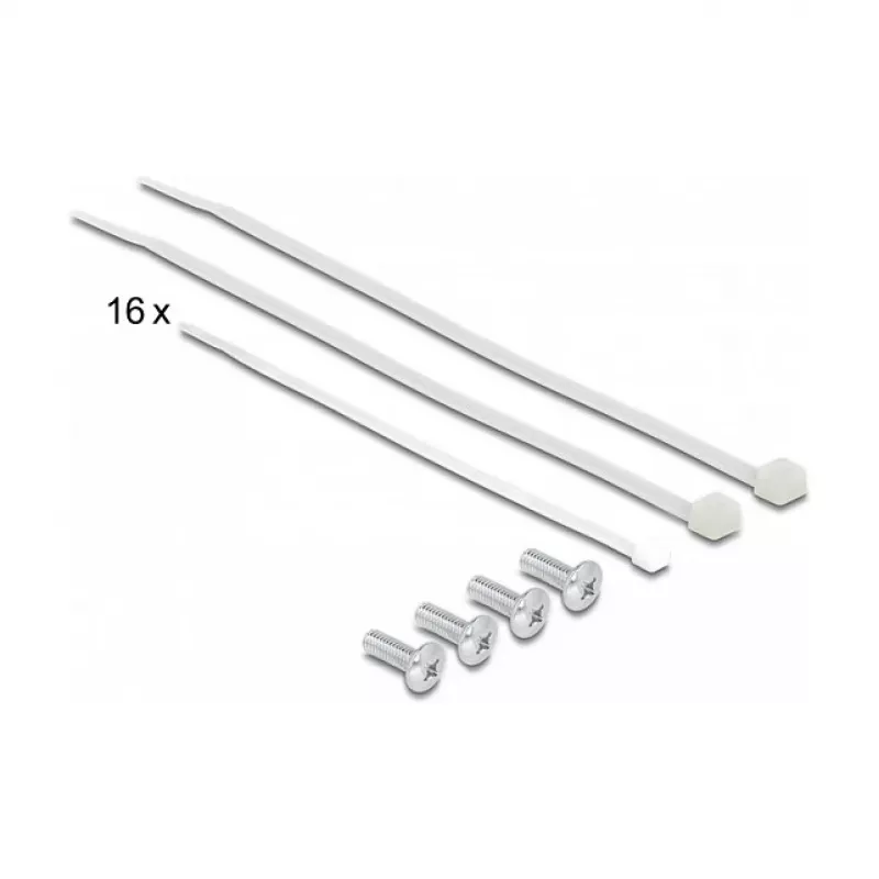 DeLOCK 19 inch Patch Panel 16 port Cat.6A 1U grey Metal Rack