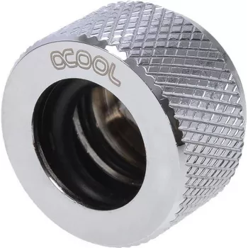 Alphacool HT 13mm HardTube Screw-In Fitting G1/4 - knurled - Chrome (17188)