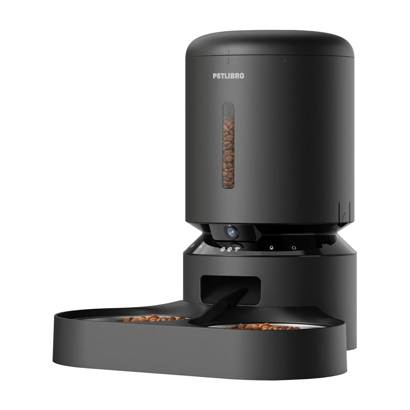 Petlibro Granary camera food dispenser with double bowl, 5L (black)