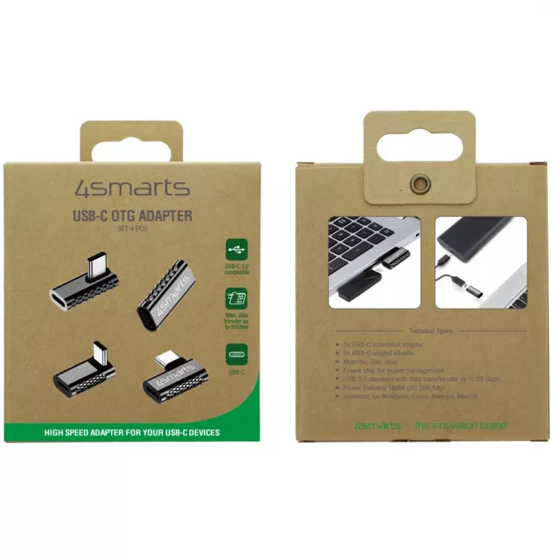 Cable Gender Changer 4smarts 540464 USB-C to USB-C Silver