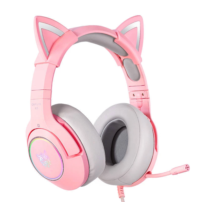 Headphones Onikuma K9 Pink RGB Gaming Headphones