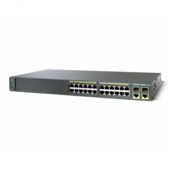 Managed L2 Fast Ethernet PoE Switch Cisco C2960-24LC-S — 24x 10/100 RJ‑45, PoE, 1U, Refurbished