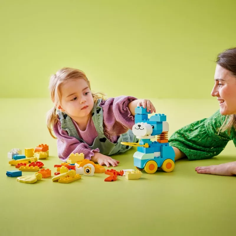 Toy set LEGO DUPLO 3-in-1 Animals on Wheels 10448 — DUPLO build-and-play animals, 58 pieces, age 2+