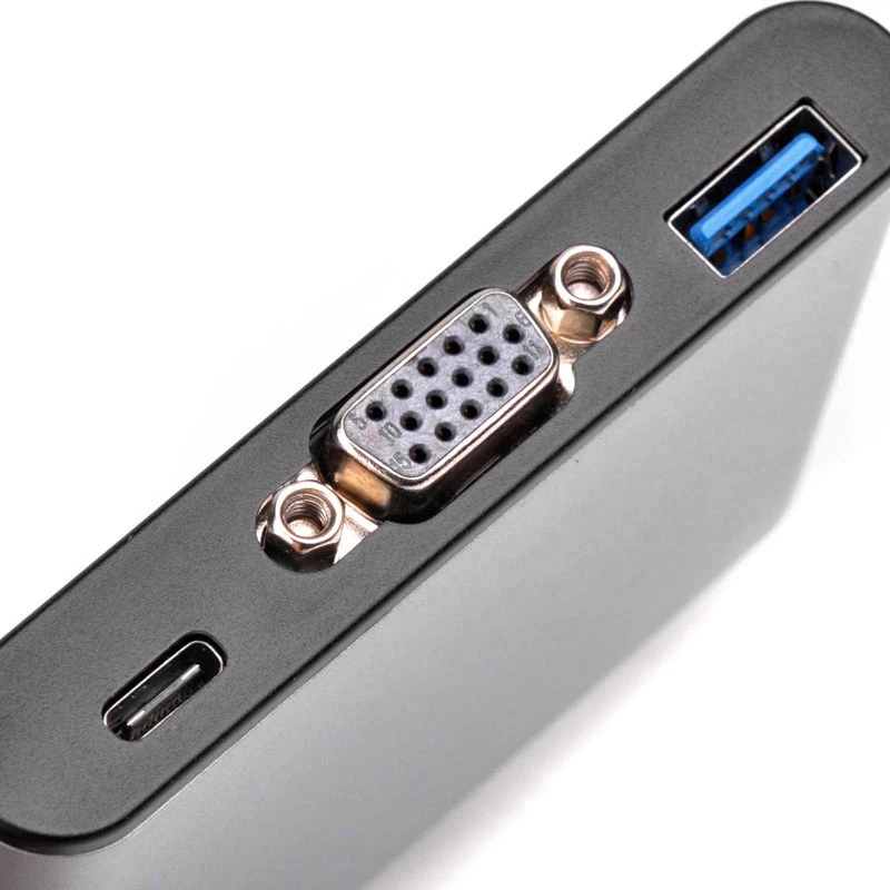 External video adapter SILVERSTONE CH7517 USB-C to VGA (Chrontel CH7517) external display connection