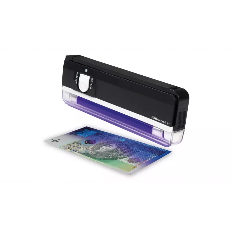 Safescan 40H Portable Counterfeit Money Detector That Checks Banknotes Credit Cards and ID's - UV Money Checker for New Notes - Fake Money Note Check
