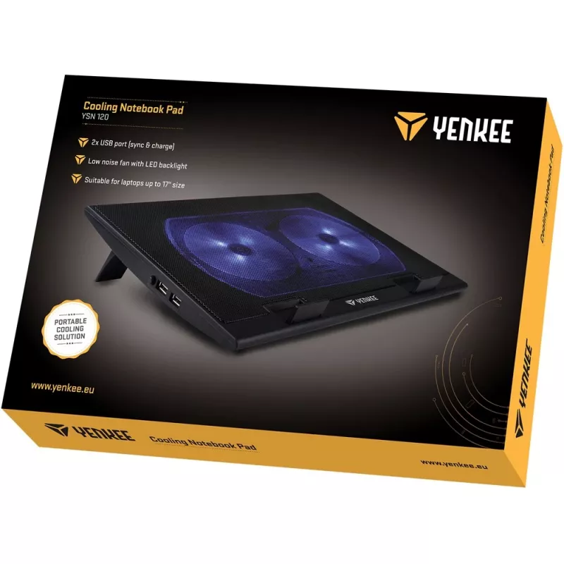 Laptop Cooling Pad YENKEE YSN 120 43.2 cm Black Blue