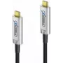 USB Cable FiberX FX-I600-010 10m USB 3.2 Gen 1 USB C Black Silver