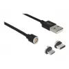 USB Cable DeLOCK 85723 USB 2.0 1.1m USB A USB C/Micro-USB B Black
