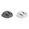 DeLOCK with 3 feed-throughs - Cable Holder Kit - desk-mountable, surface-mountable, suitable for wall mounting - Grey, White (18297)