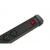 Power strip LANBERG SP1 1.5m — 5x PL sockets, Black