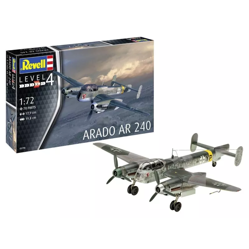 Plastic model kit REVELL Arado AR-240 1/72 scale — aircraft assembly model