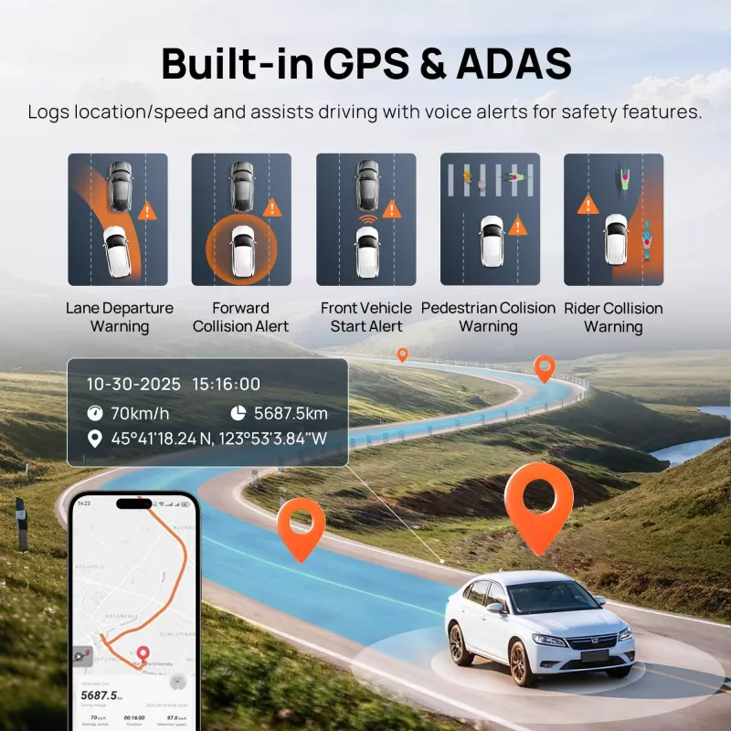 Dash Cam 70mai A810S 4K with RC24 GPS module — 70mai A810S set