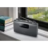Portable radio Muse M-058 R — AM/FM, rotary volume, battery or AC (230V, 50Hz), black/grey