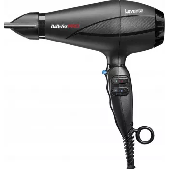 Hair dryer BaByliss PRO Levante 2100 W, AC motor, ionic, 2 heat/2 speed, black