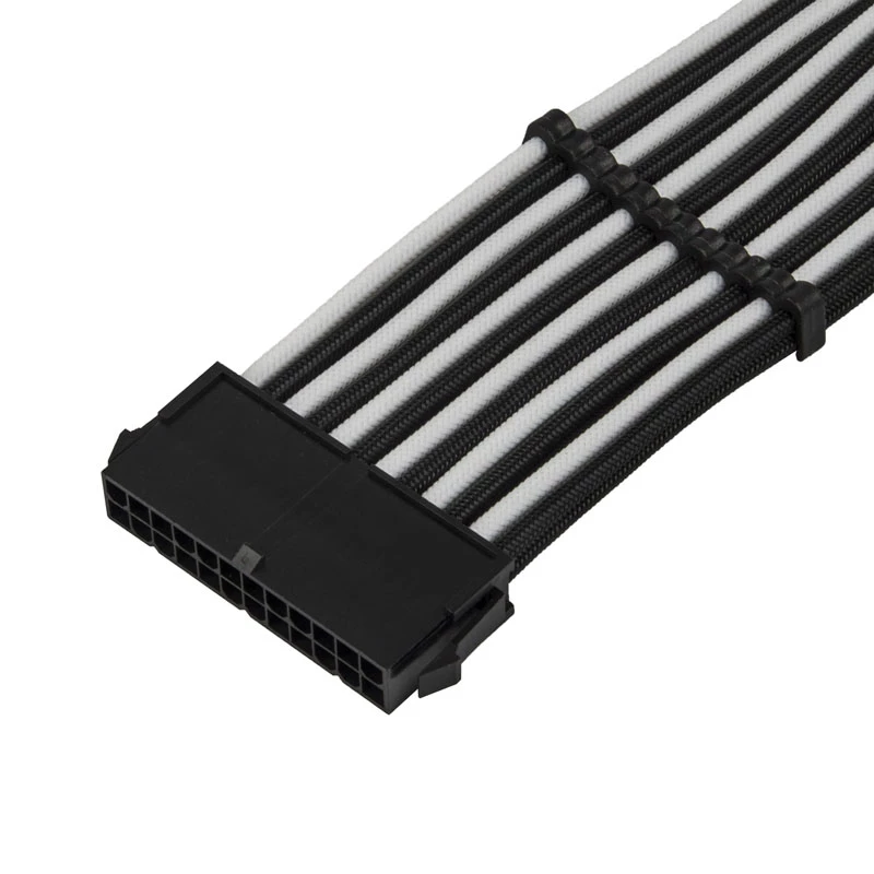 ATX extension cable SILVERSTONE SST-PP07E-MBBW 30 cm black/white
