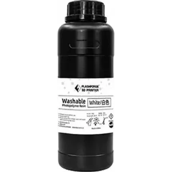 Resin Flashforge 3D printable UV/LCD Washable White 0.5 L 405 nm